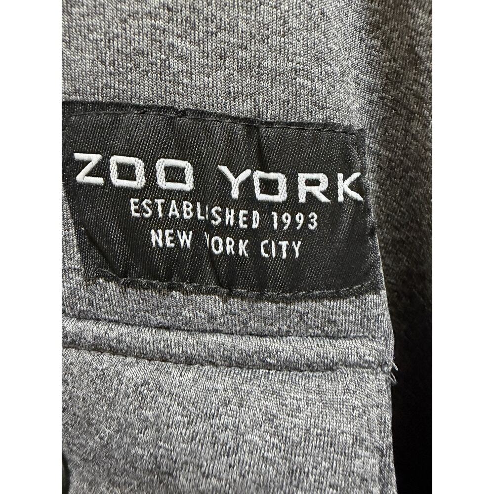 Zoo York Mens Gray Fleece Hoodie Pullover Snap Closure Pockets Logo Size L - Picture 11 of 11